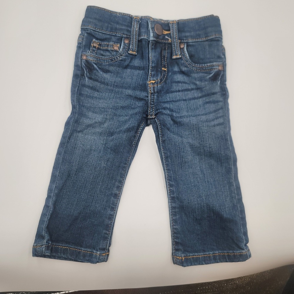 ADORABLE Wrangler Boys Dark Cowboy Rodeo Western Denim Jeans Infant 6-9 Months